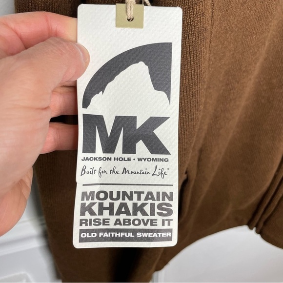Mountain Khaki Old Faithful Brown Full Zip Sweater Jacket Mens L NWT - Picture 6 of 9